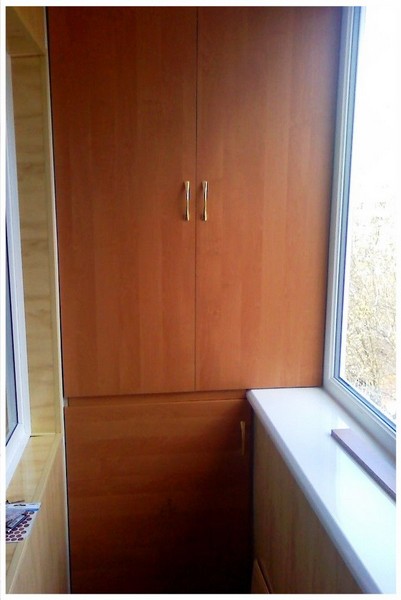 Изготовить встроенный шкаф для балкон фото 518