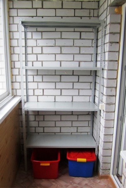 Металлический стеллаж для балкона фото 841
