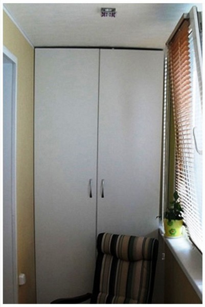 Белый шкаф на лоджию с двумя дверьми фото 381
