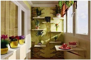 Купить балконную мебель фото 151- настенные полочки для цветов
